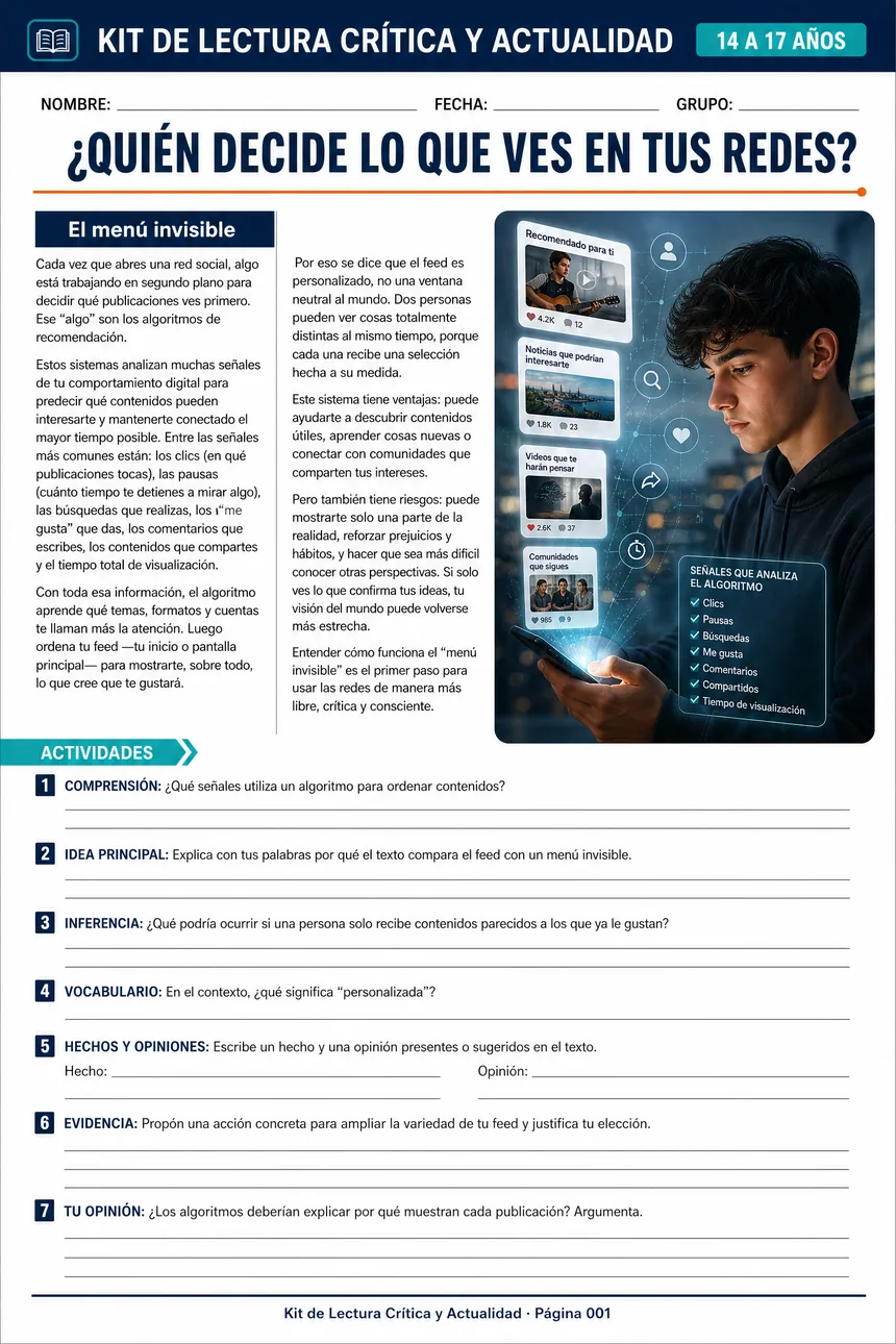 Página: ¿Quién decide lo que ves en tus redes?
