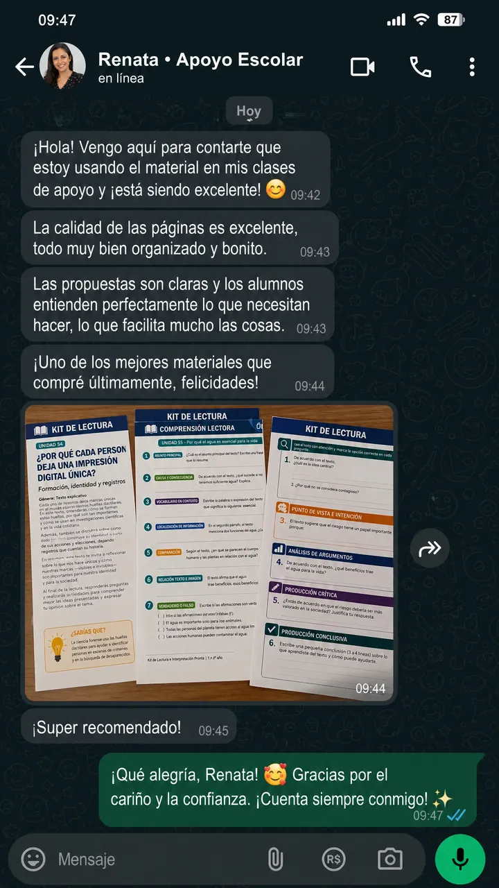 Testimonio de Renata, apoyo escolar